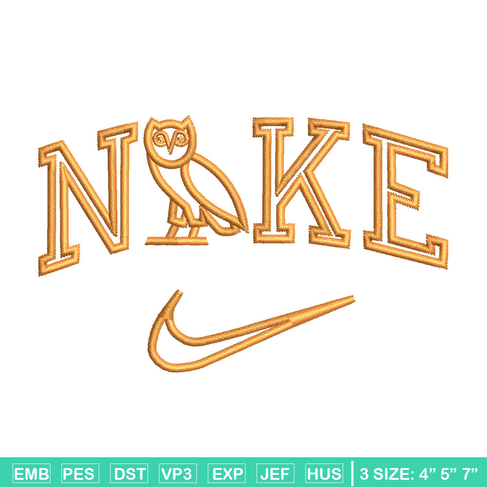 Nike x owl embroidery design, Owl embroidery, Nike design, Embroidery file, Embroidery shirt, Digital download.jpg