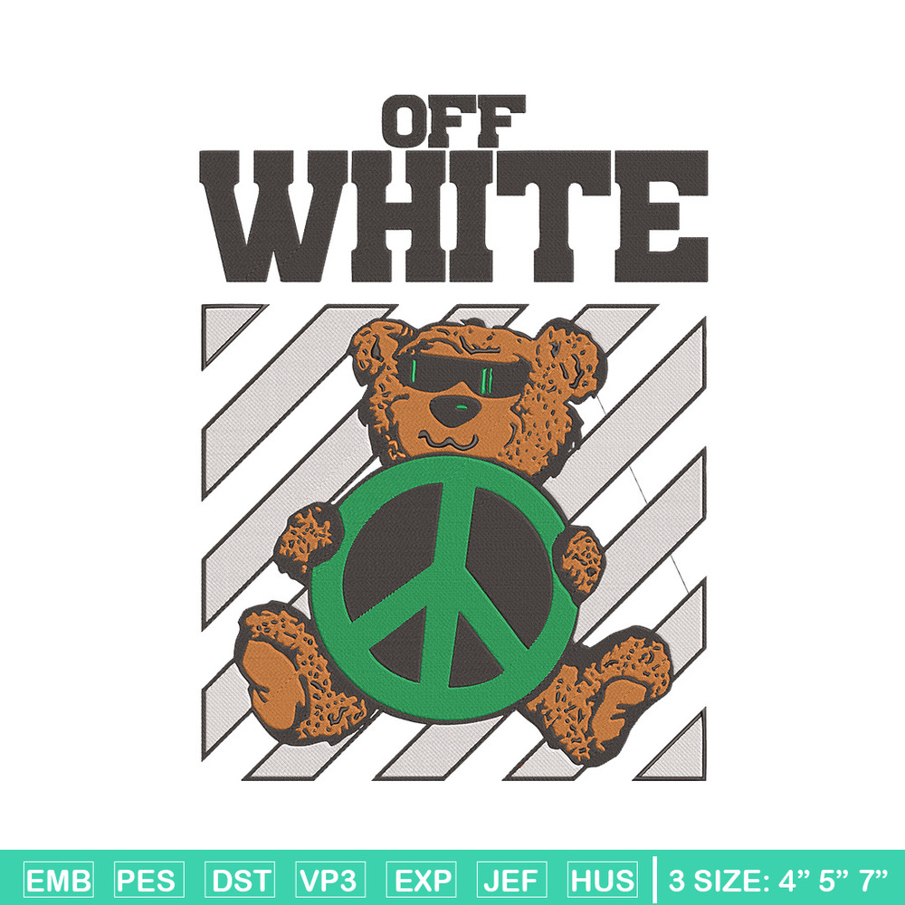 Off white Embroidery Design, Bear Embroidery, Embroidery File, Anime Embroidery, Anime shirt, Digital download.jpg