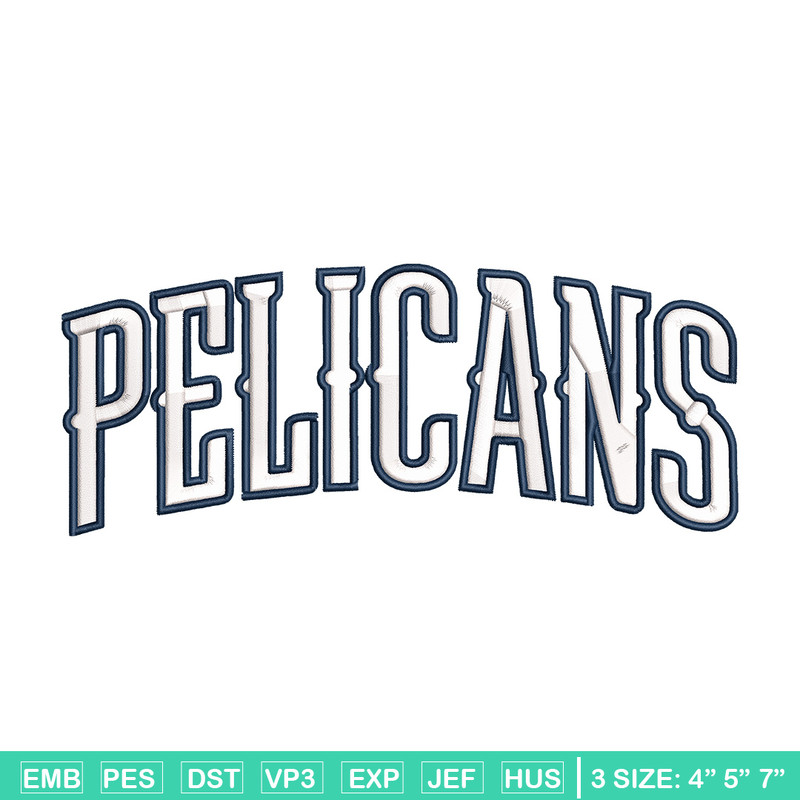 Orleans Pelicans logo embroidery design, NBA embroidery, Sport embroidery,Embroidery design, Logo sport embroidery..jpg