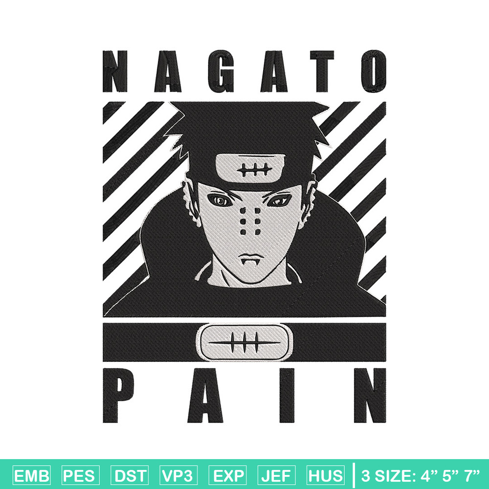 Pain poster Embroidery Design, Naruto Embroidery, Embroidery File, Anime Embroidery, Anime shirt, Digital download.jpg