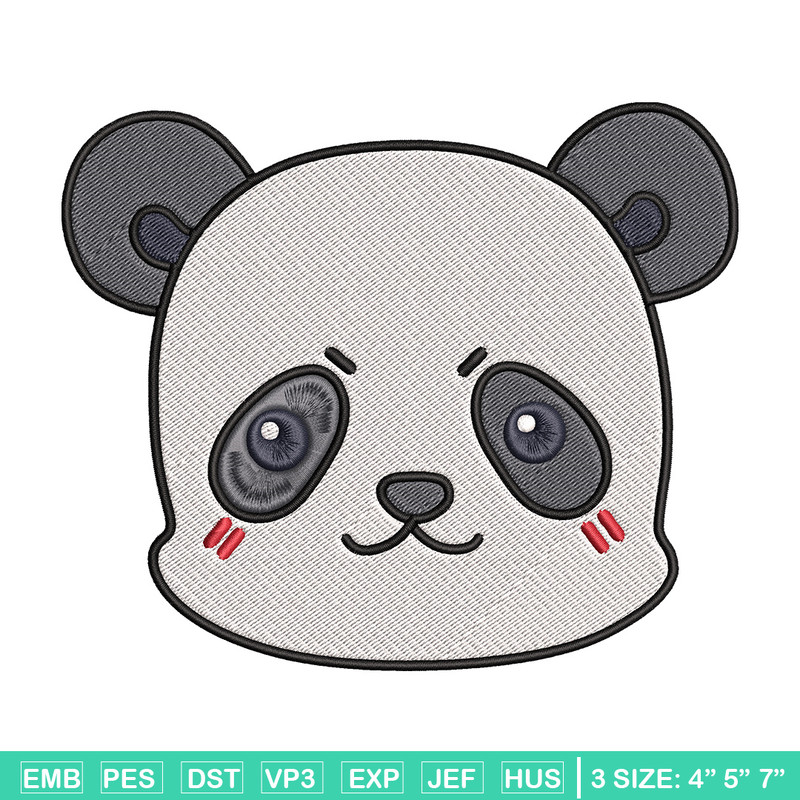 Panda face Embroidery Design, Jujutsu Embroidery, Embroidery File, Anime Embroidery, Anime shirt, Digital download.jpg