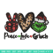 Peace love Grinch Embroidery design, Grinch christmas Embroidery, Grinch design, Embroidery file, Instant download..jpg