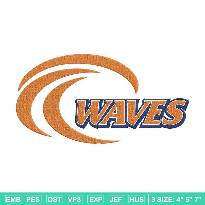 Pepperdine waves logo embroidery design, NCAA embroidery, Sport embroidery,logo sport embroidery,Embroidery design..jpg