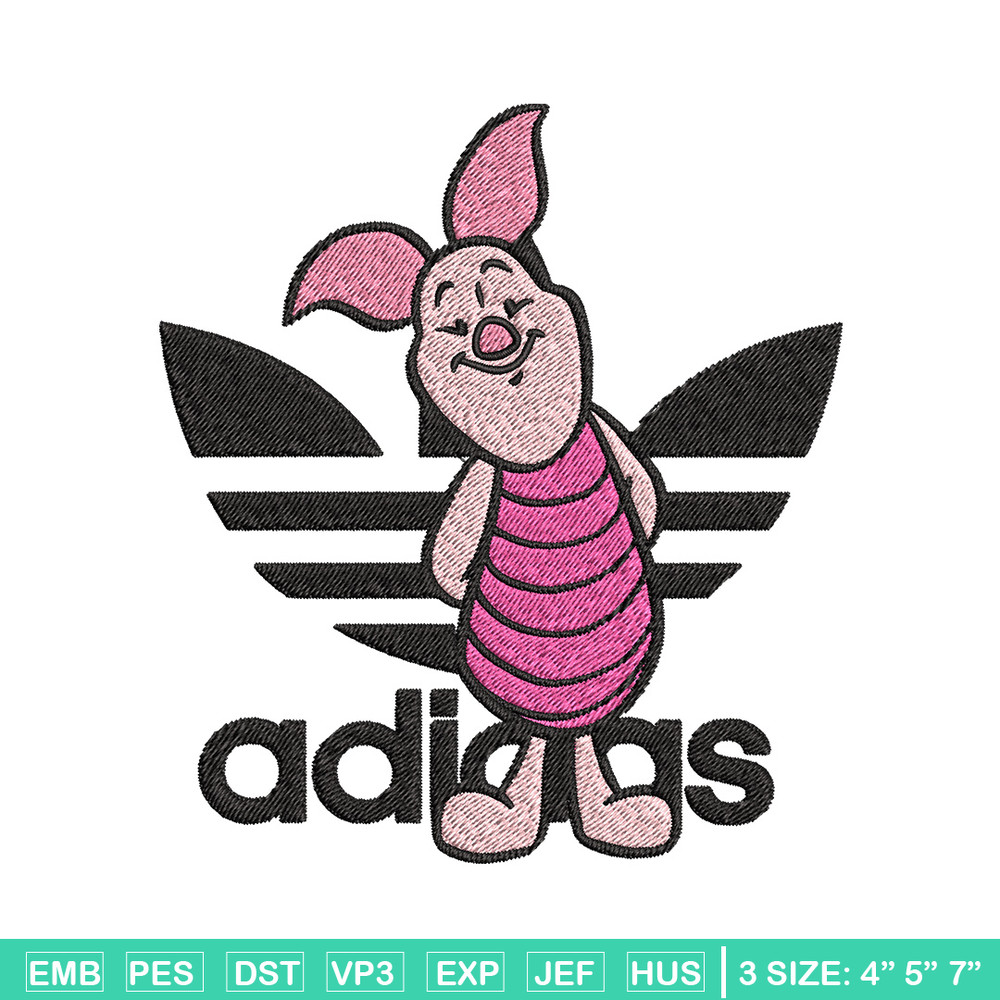 Piglet adidas Embroidery Design, Adidas Embroidery, Brand Embroidery, Embroidery File,Logo shirt,Digital download.jpg