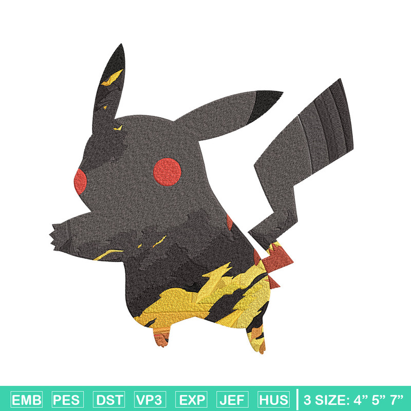 Pikachu poster Embroidery Design, Pokemon Embroidery, Embroidery File, Anime Embroidery, Anime shirt, Digital download..jpg