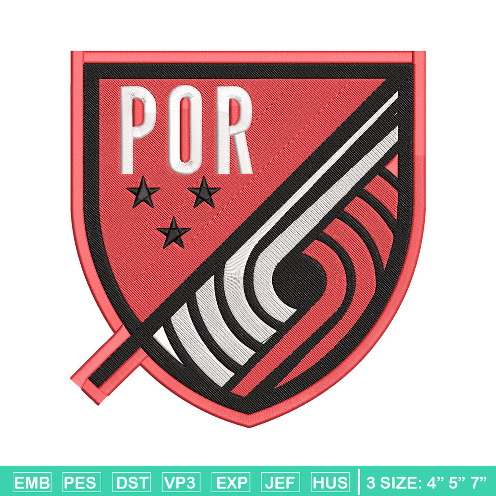Portland Trail Blazers logo embroidery design, NBA embroidery,Sport embroidery, Embroidery design,Logo sport embroidery..jpg