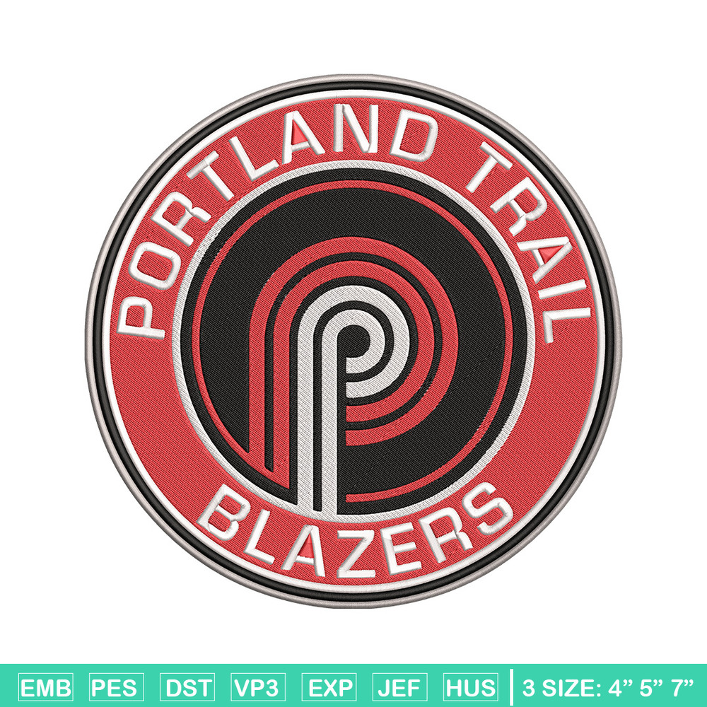 Portland Trail Blazers logo embroidery design,NBA embroidery, Sport embroidery, Embroidery design,Logo sport embroidery..jpg