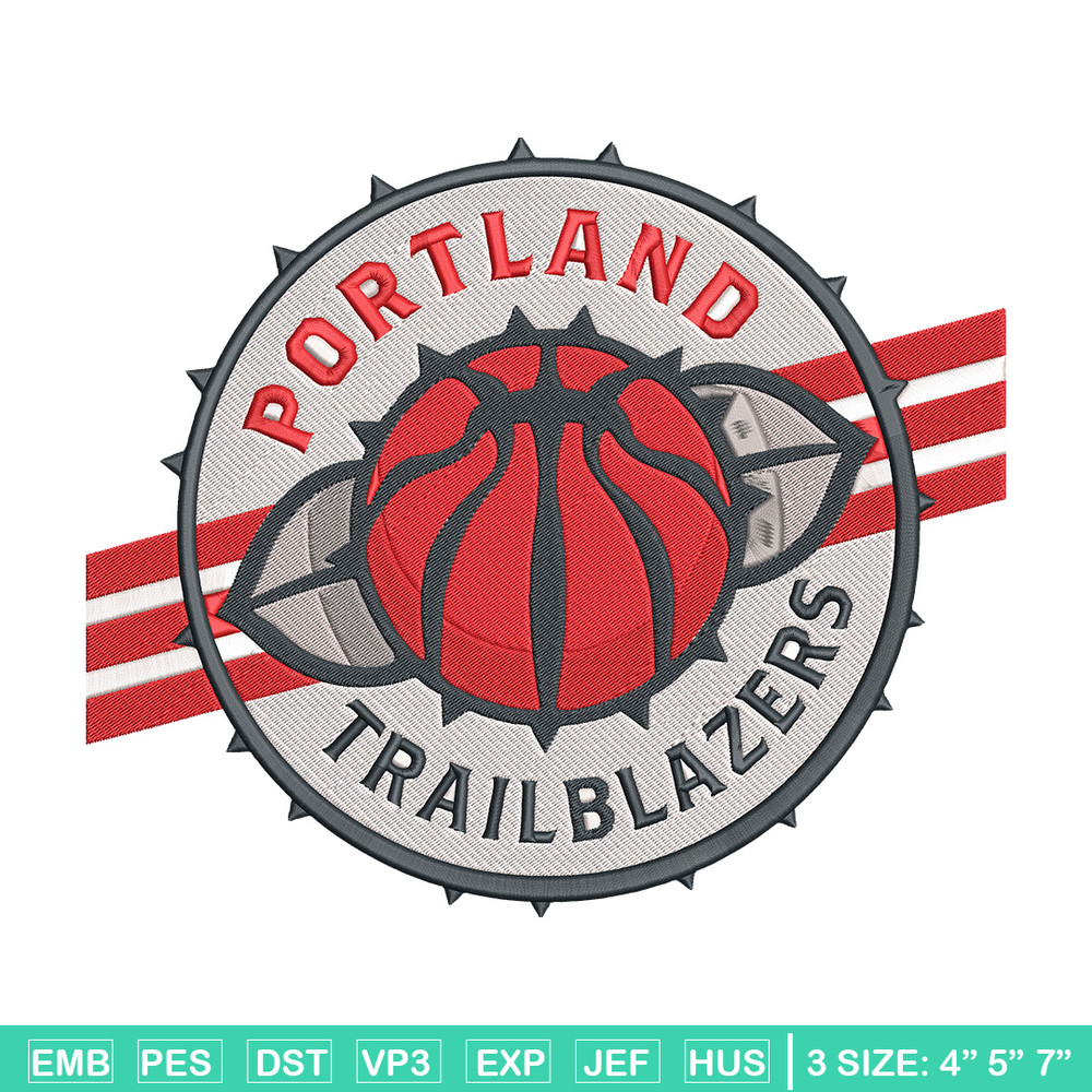 Portland Trail Blazers no 1 embroidery design,NBA embroidery, Sport embroidery,Embroidery design,Logo sport embroidery.jpg