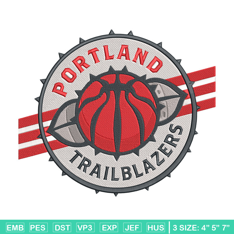 Portland Trail Blazers no 1 embroidery design,NBA embroidery, Sport embroidery,Embroidery design,Logo sport embroidery.jpg