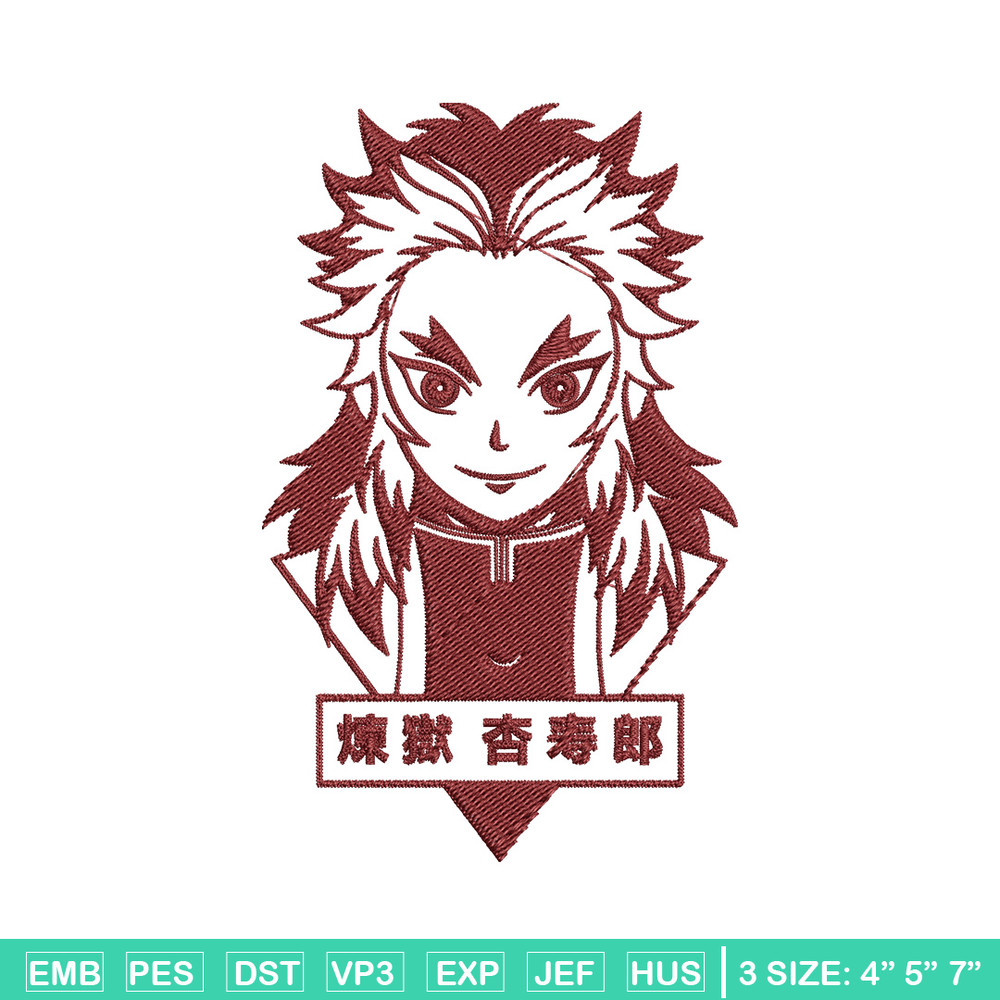 Rengoku poster Embroidery Design, Demon slayer Embroidery, Embroidery File, Anime Embroidery, Digital download..jpg