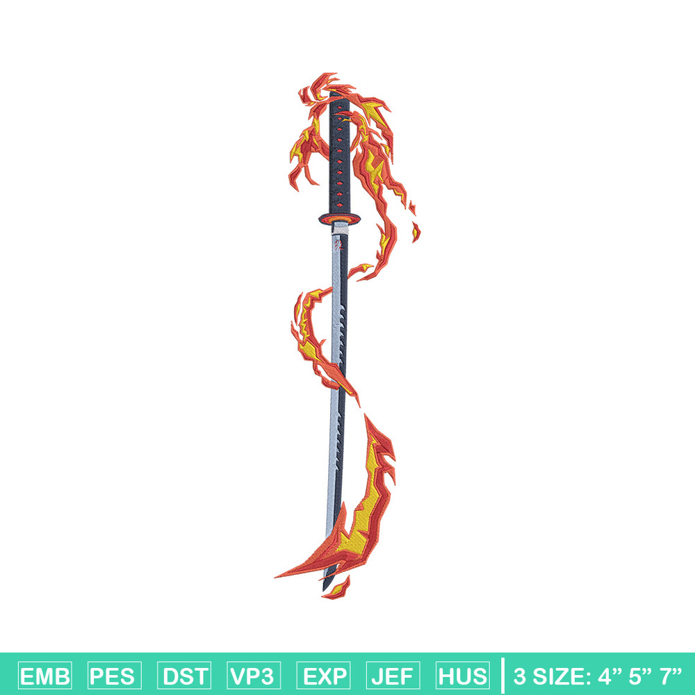 Rengoku sword Embroidery Design, Demon slayer Embroidery, Embroidery File, Anime Embroidery,Anime shirt,Digital download.jpg