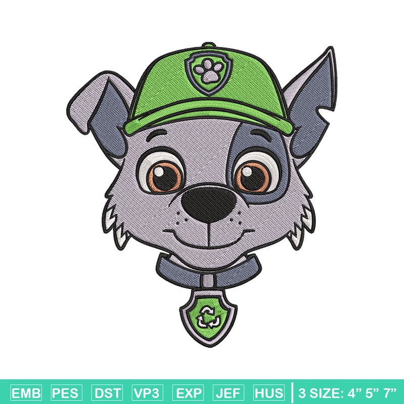 Rocky dog Embroidery Design, Paw patrol Embroidery, Embroidery File, Anime Embroidery, Anime shirt, Digital download..jpg