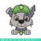 Rocky dog Embroidery Design, Paw patrol Embroidery, Embroidery File, Anime Embroidery, Anime shirt, Digital download.jpg