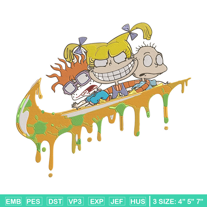 Rugrats x nike Embroidery Design, Rugrats Embroidery, Embroidery File, Anime Embroidery, Nike shirt, Digital download.jpg