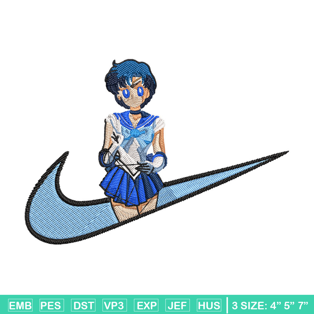 Sailor Mercury Embroidery Design, Sailor Moon Embroidery, Embroidery File,Nike Embroidery, Anime shirt, Digital download.jpg