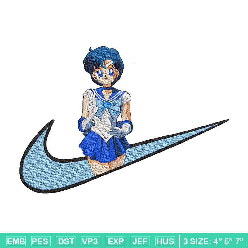 Sailor Mercury Embroidery Design,Sailor moon Embroidery, Embroidery File, Nike Embroidery, Anime shirt, Digital download.jpg