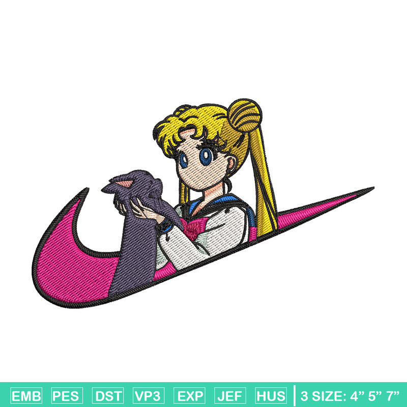 Sailor Moon Embroidery Design, Sailor Moon Embroidery, Embroidery File, Nike Embroidery, Anime shirt, Digital download..jpg