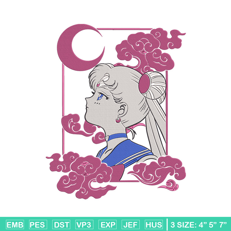 Sailor moon poster Embroidery Design, Sailor moon Embroidery, Embroidery File, Anime Embroidery, Anime shirt.jpg