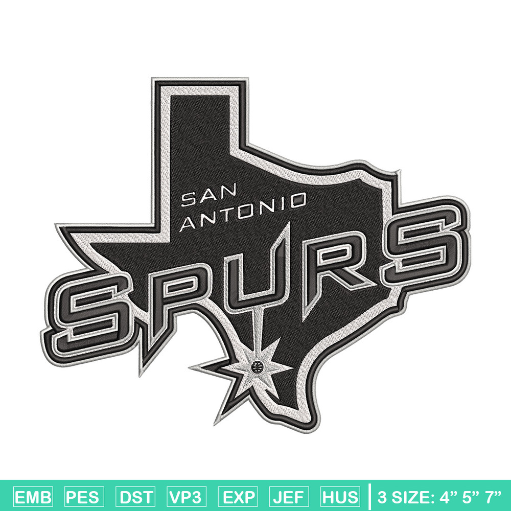 San Antonio Spurs logo embroidery design, NBA embroidery, Embroidery design, Logo sport embroidery, Sport embroidery..jpg