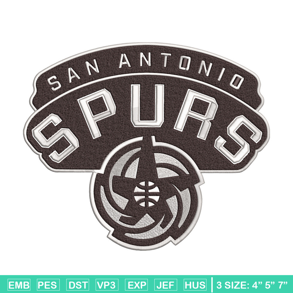 San Antonio Spurs logo embroidery design, NBA embroidery, Embroidery design, Logo sport embroidery, Sport embroidery.jpg