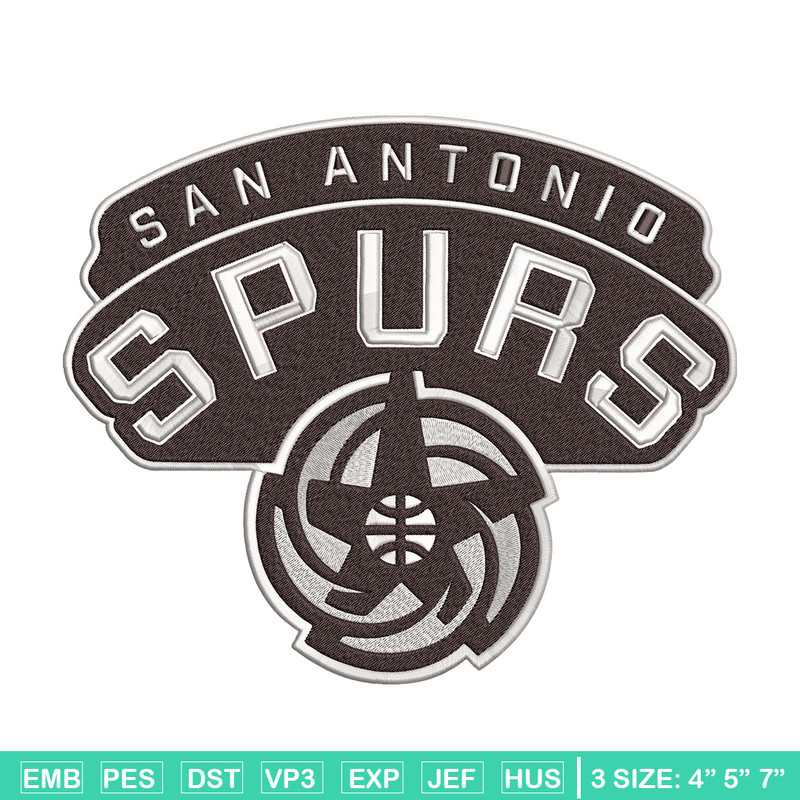 San Antonio Spurs logo embroidery design, NBA embroidery, Embroidery design, Logo sport embroidery, Sport embroidery.jpg