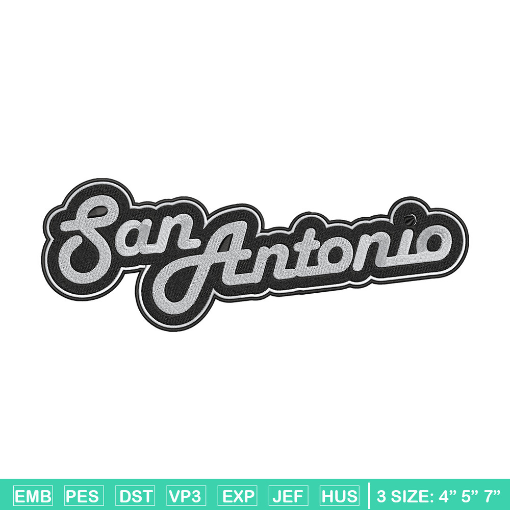 San Antonio Spurs logo embroidery design, NBA embroidery, Embroidery design,Logo sport embroidery,Sport embroidery..jpg