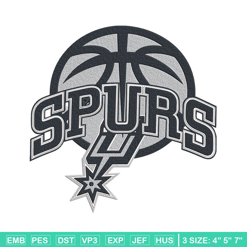 San Antonio Spurs logo embroidery design, NBA embroidery, Embroidery design,Logo sport embroidery,Sport embroidery.jpg