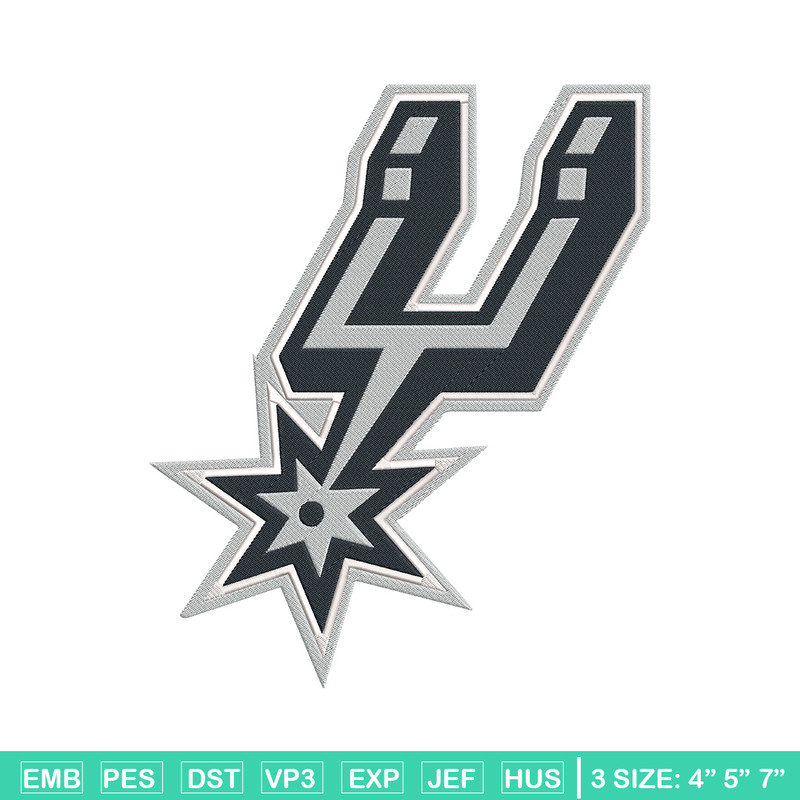 San Antonio Spurs logo embroidery design, NBA embroidery, Sport embroidery, Embroidery design, Logo sport embroidery.jpg