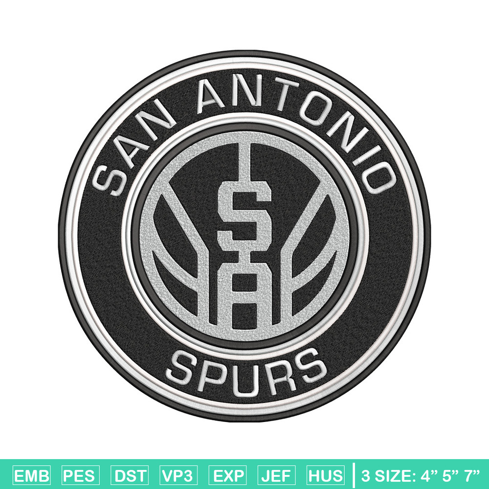 San Antonio Spurs logo embroidery design, NBA embroidery,Embroidery design, Logo sport embroidery, Sport embroidery..jpg