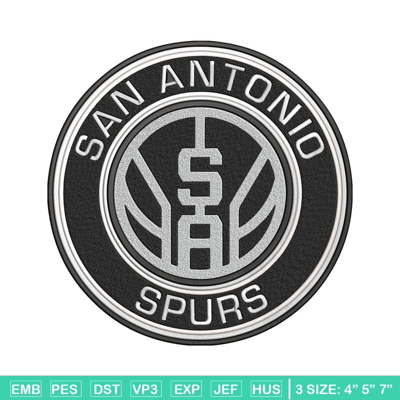 San Antonio Spurs logo embroidery design, NBA embroidery,Embroidery design, Logo sport embroidery, Sport embroidery..jpg