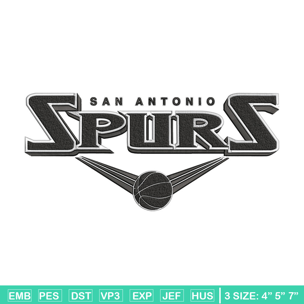 San Antonio Spurs logo embroidery design, NBA embroidery,Embroidery design, Logo sport embroidery, Sport embroidery.jpg