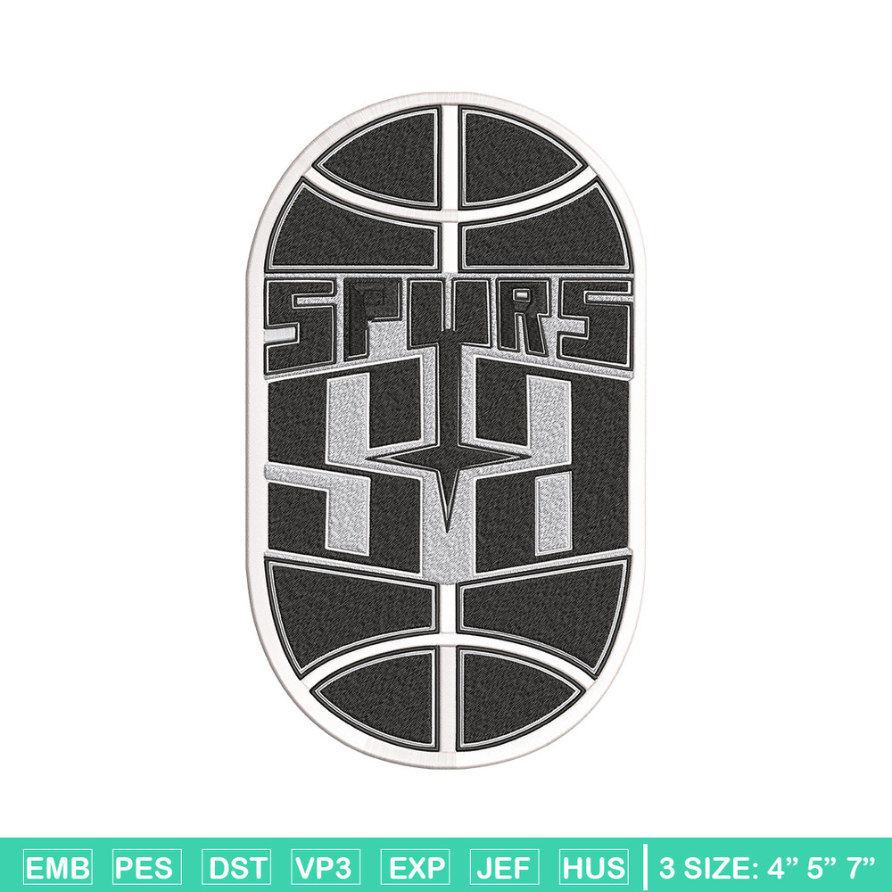 San Antonio Spurs logo embroidery design,NBA embroidery,Embroidery design, Logo sport embroidery, Sport embroidery..jpg