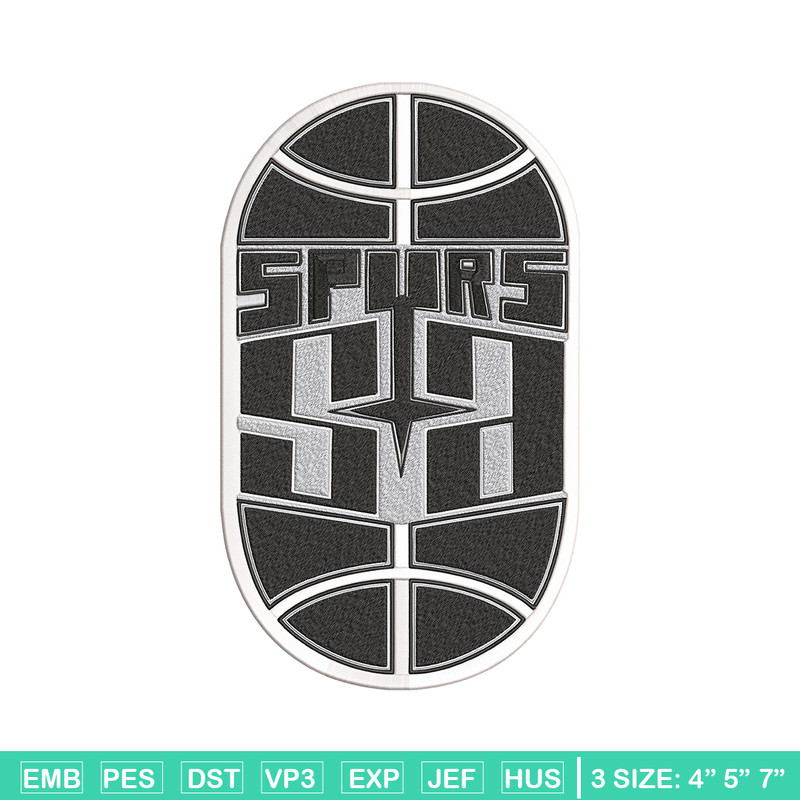 San Antonio Spurs logo embroidery design,NBA embroidery,Embroidery design, Logo sport embroidery, Sport embroidery..jpg