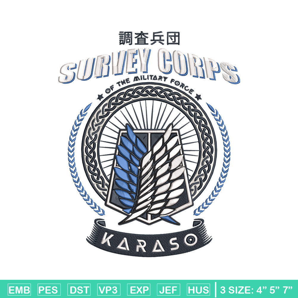 Scouting Legion Embroidery Design, Aot Embroidery, Embroidery File, Anime Embroidery, Anime shirt, Digital download.jpg