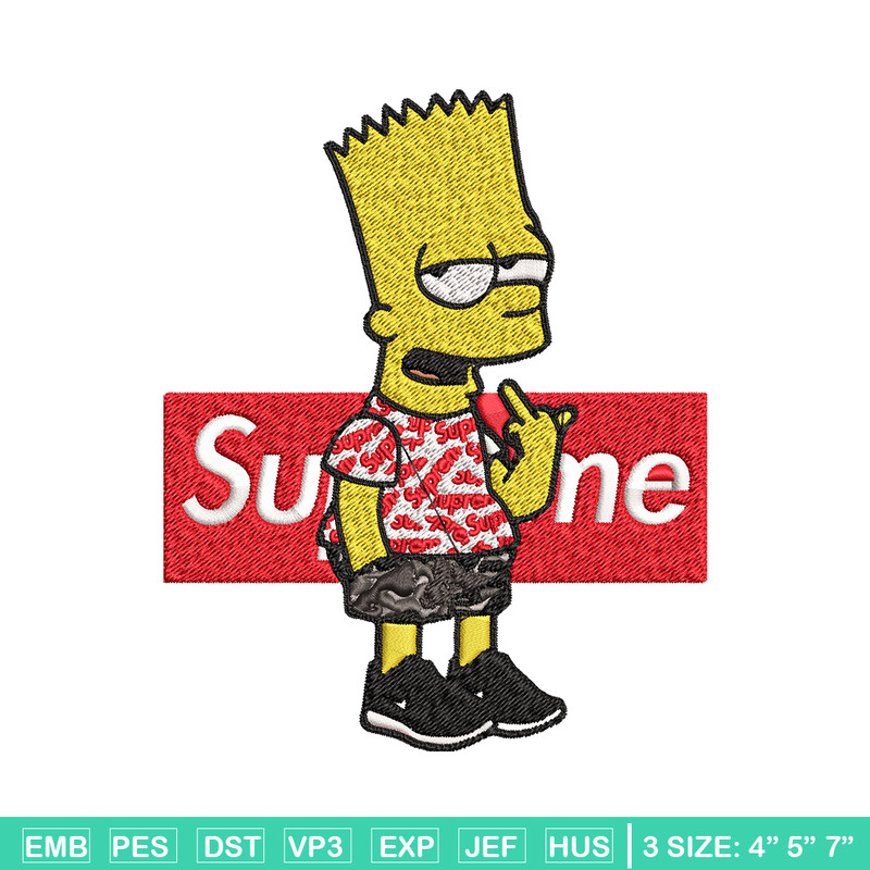 Simpson Supreme Embroidery design, Simpson Embroidery, cartoon design, Embroidery File, cartoon shirt, Instant download..jpg