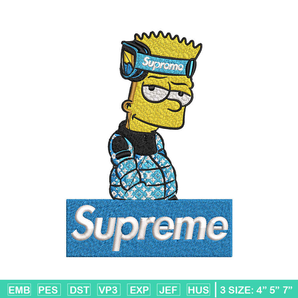 Simpson Supreme Embroidery design, Simpson Supreme Embroidery, cartoon design, Embroidery File, Instant download..jpg