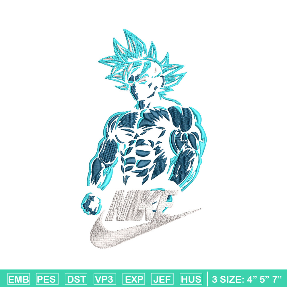 Son Goku Super Saiyan Blue Nike Embroidery design, Dragon ball Embroidery, Nike design, anime shirt, Instant download..jpg