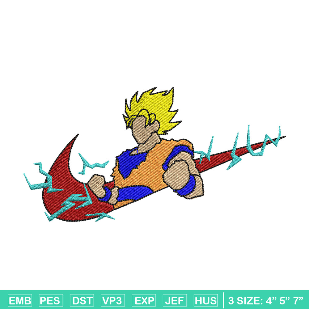 Songoku nike embroidery design, Dragon ball embroidery, Nike design, anime design, anime shirt, Digital download.jpg