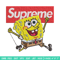 Spongebob Squarepants Supreme Embroidery design, Spongebob Embroidery, cartoon design, Embroidery File, Digital download.jpg
