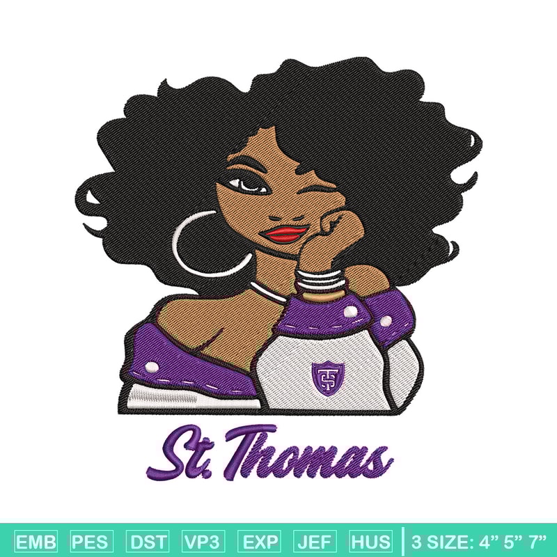 St. Thomas girl embroidery design, NCAA embroidery, Sport embroidery, logo sport embroidery, Embroidery design.jpg
