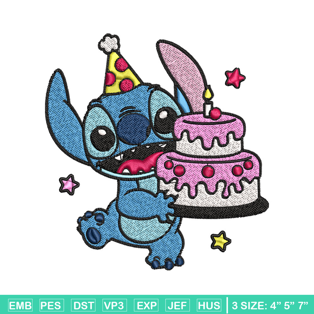 Stitch birthday Embroidery design, Stitch birthday Embroidery, cartoon design, Embroidery File, Digital download..jpg