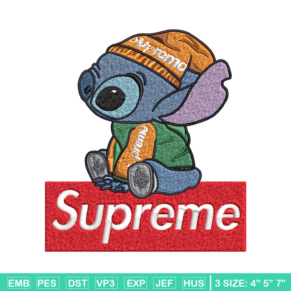 Stitch Supreme Cool Embroidery design, cartoon Embroidery, cartoon design, Embroidery File, Digital download..jpg