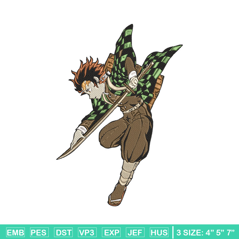 Tanjiro Embroidery Design, Demon slayer Embroidery, Embroidery File, Anime Embroidery, Anime shirt, Digital download..jpg