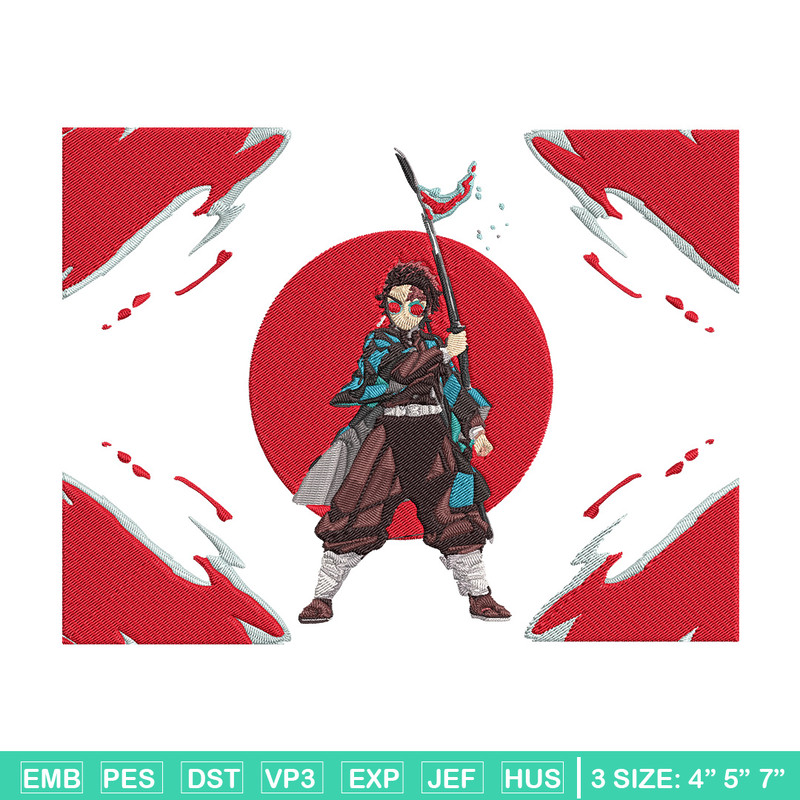 Tanjiro Embroidery Design, Demon slayer Embroidery, Embroidery File, Anime Embroidery, Anime shirt, Digital download.jpg