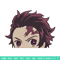Tanjiro Peeker Embroidery Design, Demon slayer Embroidery, Embroidery File, Anime Embroidery, Digital download.jpg