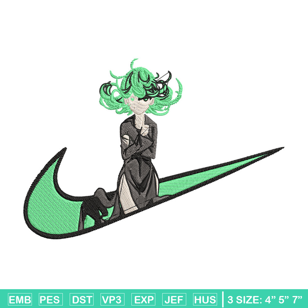 Tatsumaki nike Embroidery Design,One punch man Embroidery, Embroidery File, Nike Embroidery,Anime shirt,Digital download.jpg