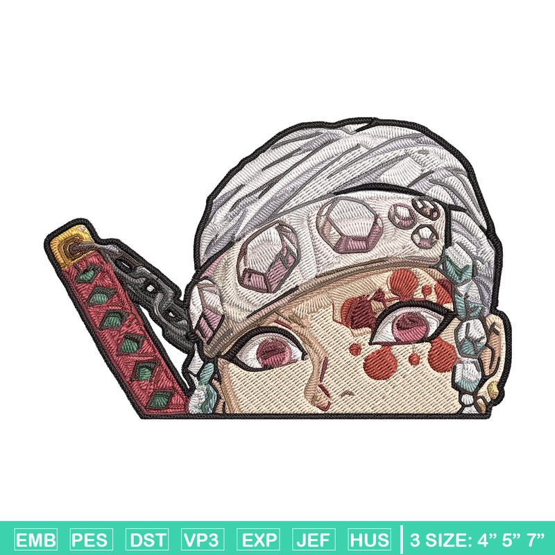 Tengen Peeker Embroidery Design, Demon slayer Embroidery, Embroidery File, Anime Embroidery, Digital download.jpg