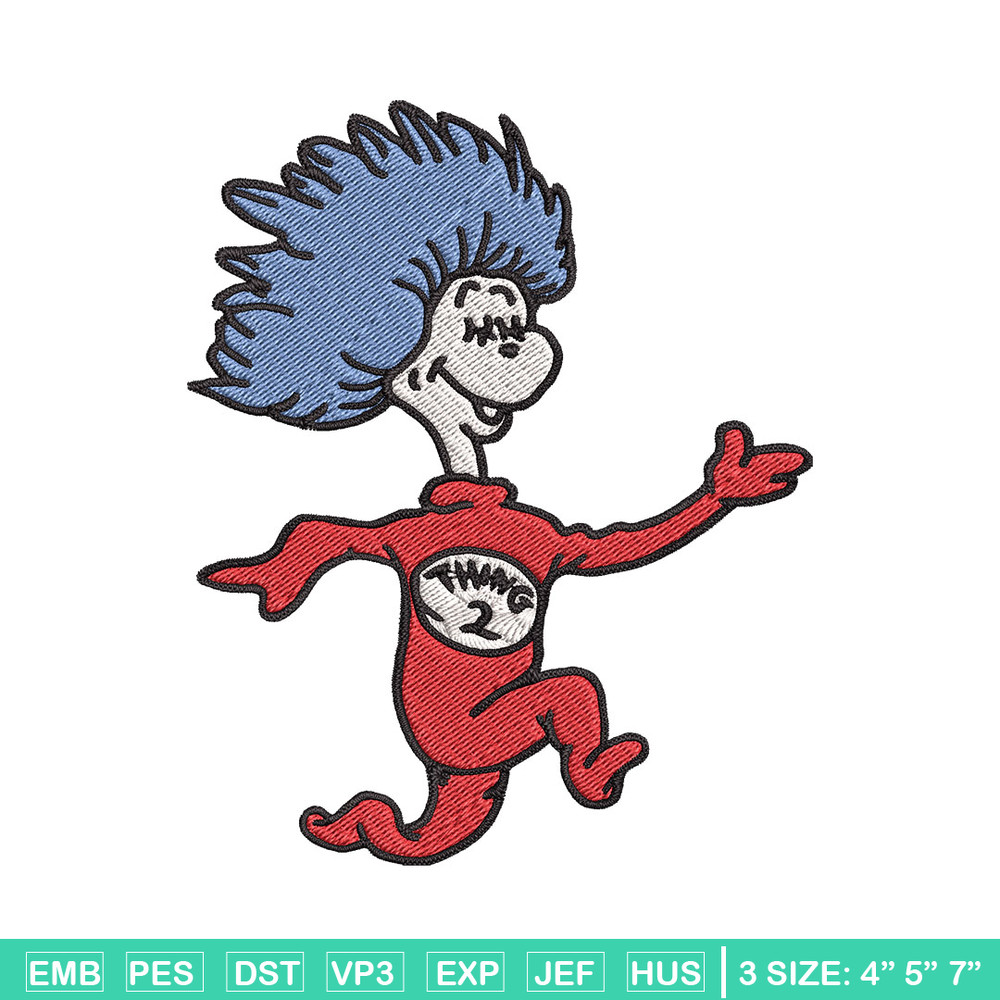 Thing Two Embroidery Design, Dr seuss Embroidery, Embroidery File, logo shirt, Embroidery design, Digital download..jpg