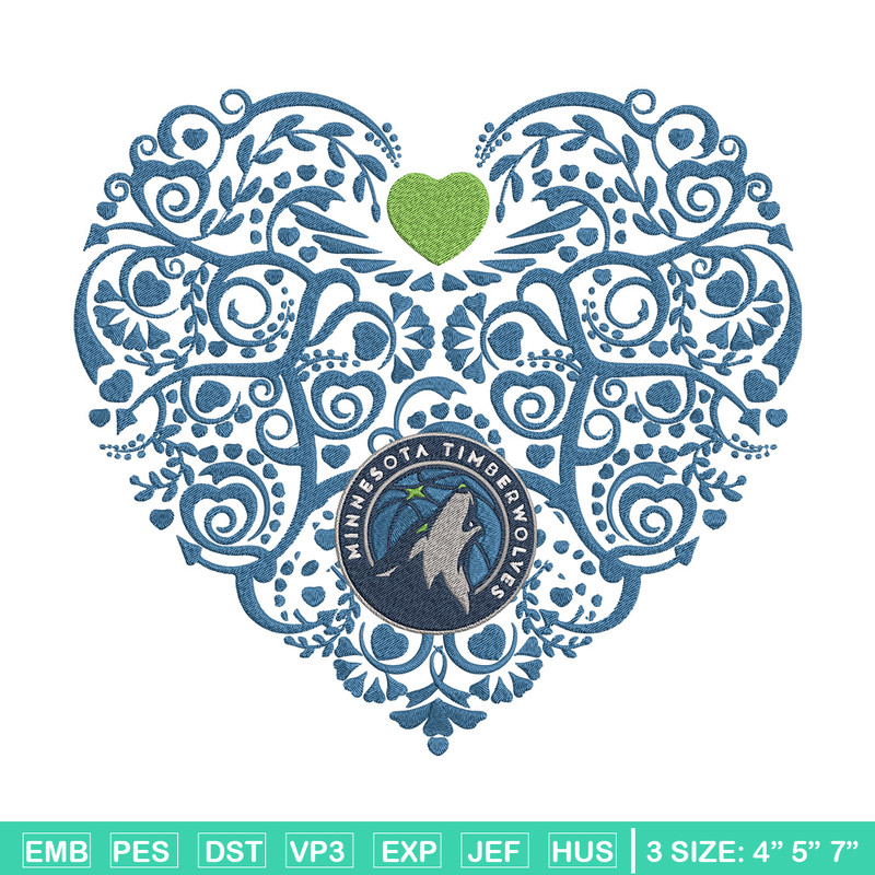 Timberwolves heart embroidery design, NBA embroidery, Sport embroidery, Embroidery design, Logo sport embroidery.jpg