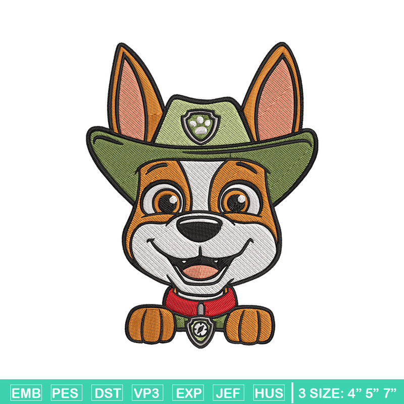 Tracker dog Embroidery Design, Paw patrol Embroidery, Embroidery File, Anime Embroidery, Anime shirt, Digital download..jpg